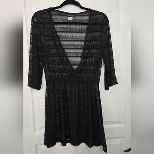 Jordan Taylor Black Crochet Swim Coverup